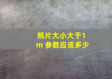 照片大小大于1m 参数应该多少